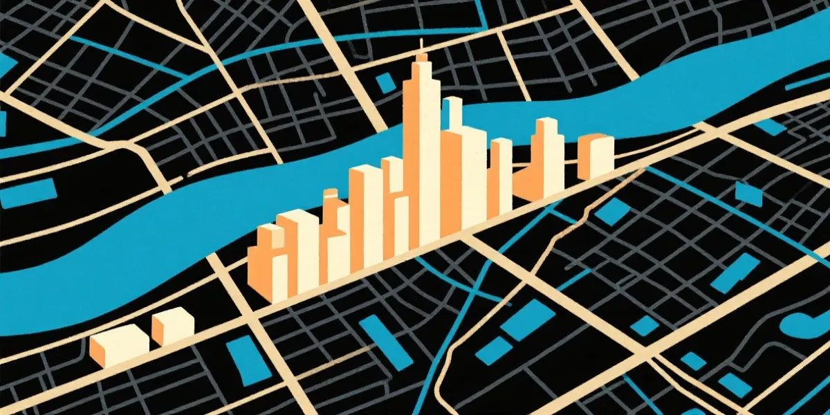 城市示意图插画